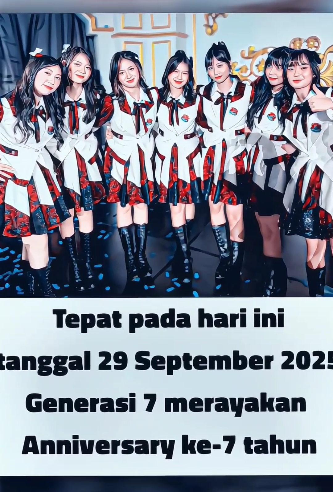 happy Anniv ke-7 tahun🥳 @mumucang 🍅 @christy🐟 @hlsm @Jec @Olali @Freya JKT48  prst: @shine`xatan☠ (am prem di bio)  #muthejkt48 #jessijkt48 #christyjkt48 #freyaajkt48 #ollajkt48 