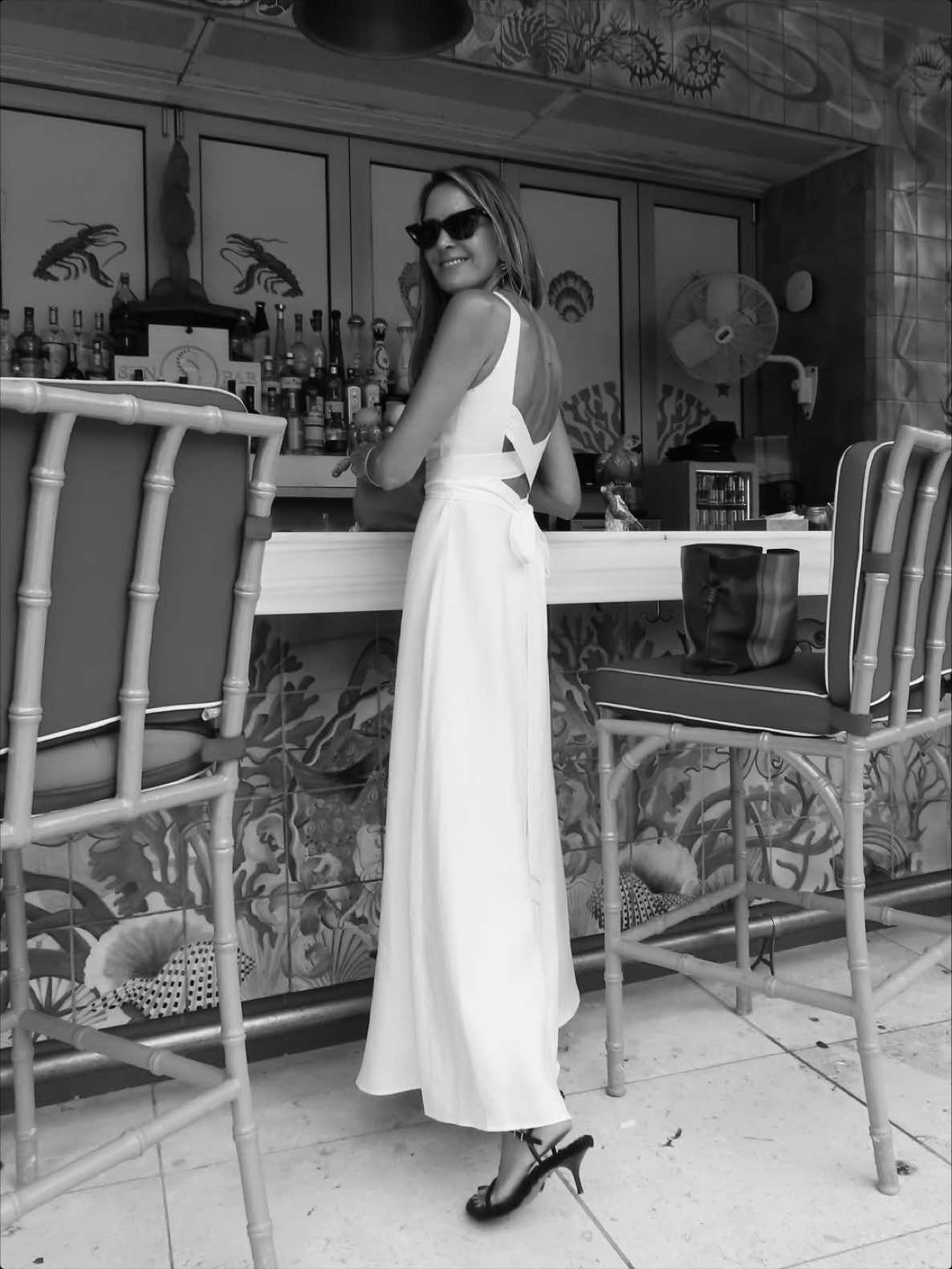 When @Alexandra.e.style loves a dress, you know it’s a forever piece. 🤍 The Delphi Tie Back Maxi Dress in White. #BONDIBORN #LuxuryResortWear #SustainableStyle #australianfashion #outfitideas 