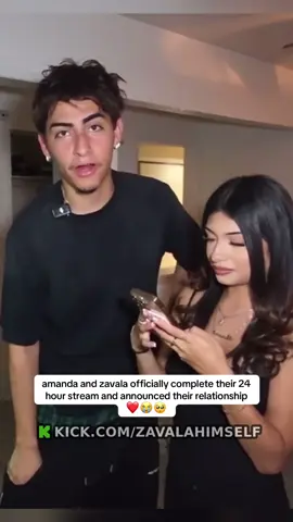 amanda and zavala officially complete their 24 hour stream and announced their relationship ❤️😭🥺 #zavala #amandasolis 