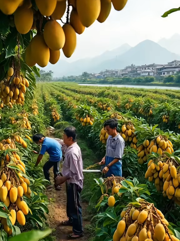 Harvest season just got an AI glow-up #Amazing #village #foryoupage #viralvideoシ #rural #amazing
