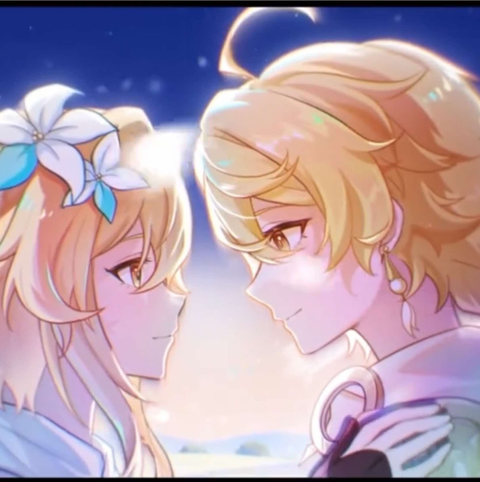 May this journey end on a good note... | Cre animation: 哈米伦的弄笛者  | Song: Anata no yoru ga akeru made | ##Aether #lumine #animation  # #hoyoverse #GenshinImpact