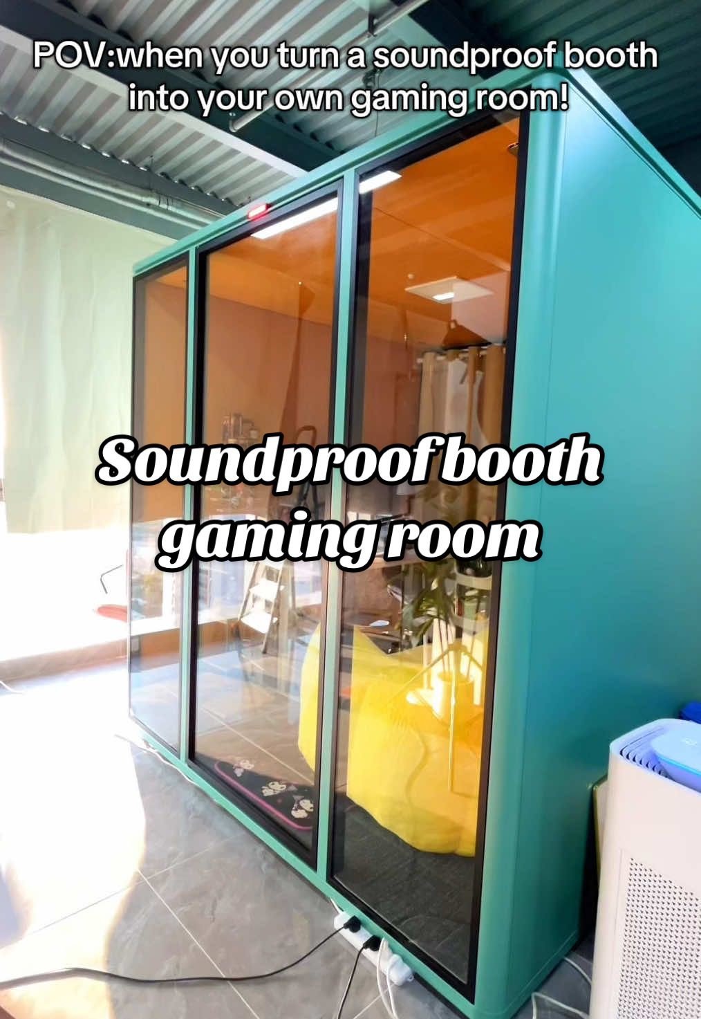 🙈Now I can rage at my black myth wukong without waking the whole family 😂😂😂#fyp #soundproofbooth #game #gameroom