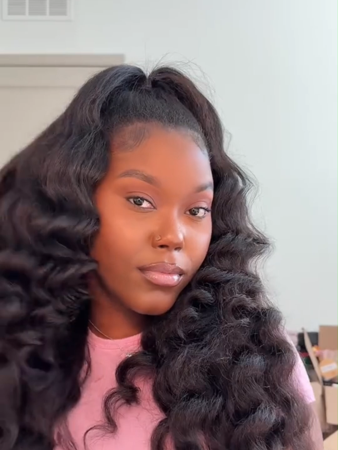 Effortless switch, endless styles 🌸 Upgrade your kinky straight wig today ✨hair:half wig kinky straight 26