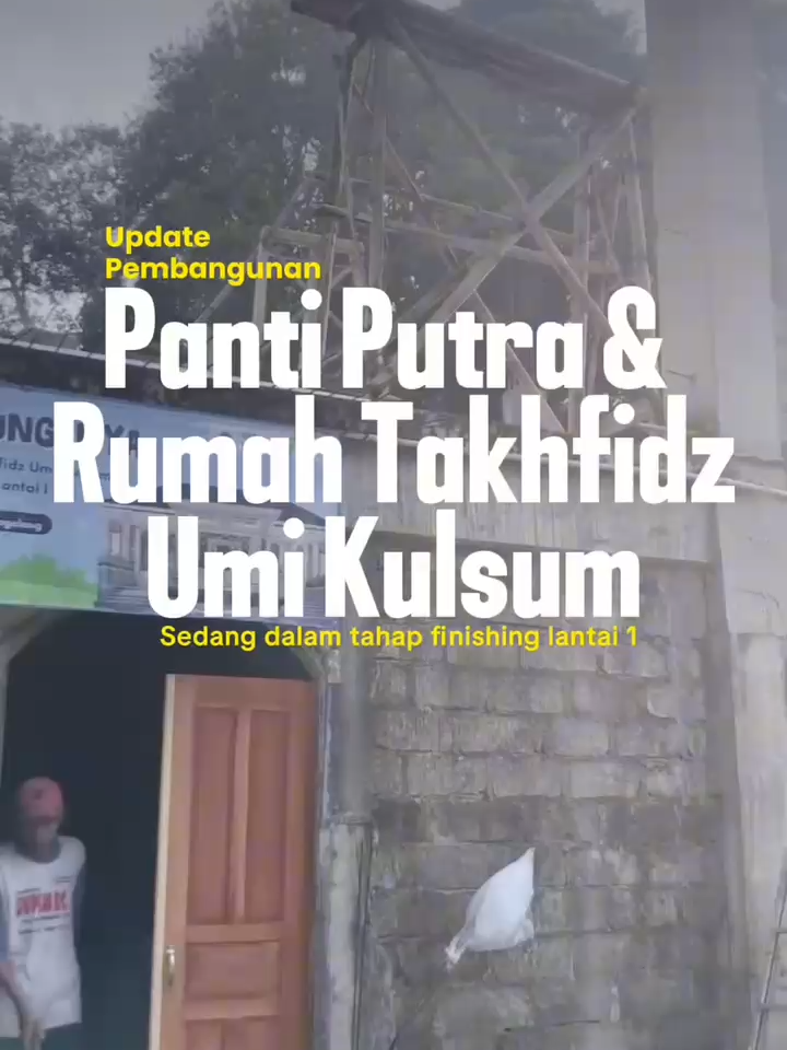 Alhamdulillah, pembangunan Panti Putra & Rumah Tahfidz Umi Kulsum sudah memasuki tahap finishing lantai 1. Setiap bata yang berdiri adalah harapan untuk anak-anak yatim memiliki tempat tinggal yang layak sekaligus ruang belajar menghafal Al-Qur’an. Namun, perjalanan ini belum selesai. Kami mengajak Ayah, Bunda, dan Sahabat Dermawan untuk turut ambil bagian dalam amal jariyah ini. Mari bersama-sama wujudkan rumah penuh keberkahan bagi generasi penerus yang akan tumbuh dalam bimbingan iman dan ilmu. 🤲 Sedikit bantuan dari kita, menjadi cahaya besar untuk mereka. #PantiPutra #RumahTahfidz #SedekahJariyah #BangunKebaikan #DonasiYatim #BersamaKitaBisa#AmalJariyah