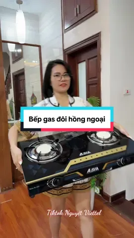 Bếp gas đôi hồng ngoại Asia #nguyetviettel #tiktokshop #xuhuong #bepgas #bepgasdoi 