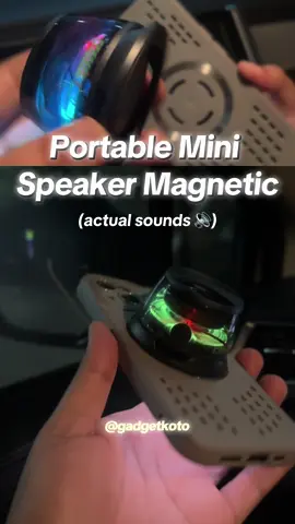 Kahit saan, dalhin ang party mood. 🎉 Powerful magnetic mini speaker. #speaker #bluetoothspeaker #gadgetreview #magneticspeaker #rechargeablespeaker 