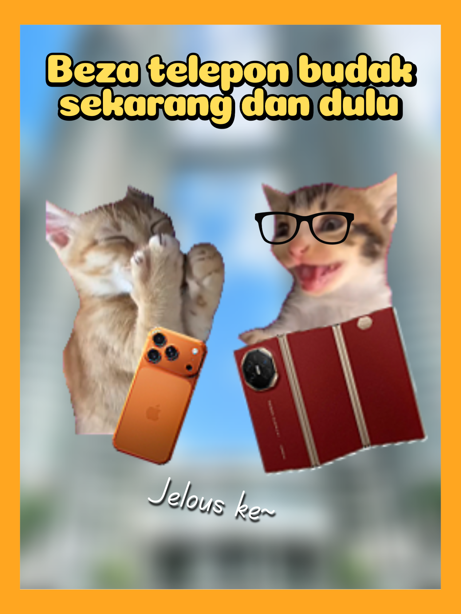 Telefon dulu vs sekarang…jauh beza vibe😹 #memes#memestiktok#fypシ゚#catmeme#genz#age