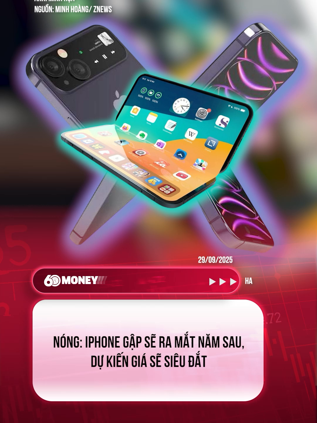 Nóng: iPhone gập sẽ ra mắ  năm sau, dự kiến giá sẽ siêu đắt #tiktoknews #taichinhkinhte #taichinh #kinhte #iphone