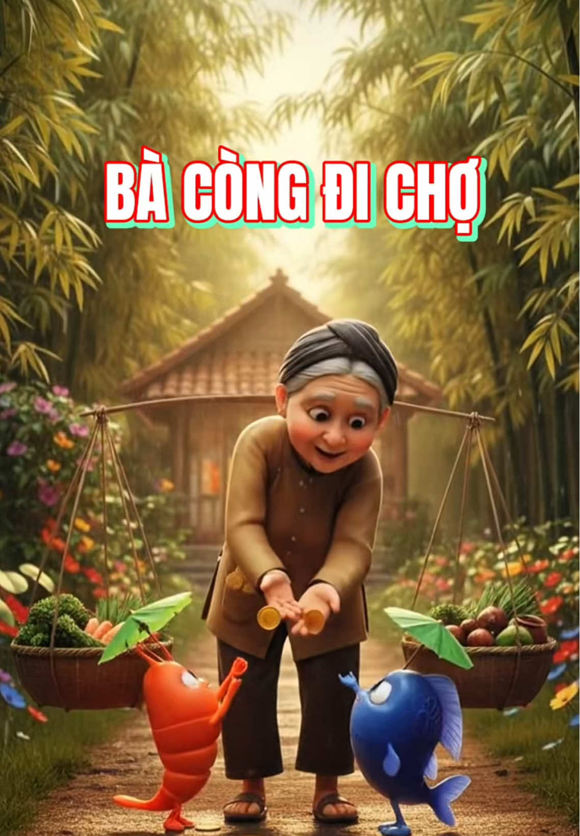 Bà còng đi chợ trời mưa. Cái tôm cái tép đi đưa bà còng. Đưa bà đến quãng đường đông. Đưa bà về tận ngõ trong nhà bà. Tiền bà trong túi rơi ra. Cái tôm nhặt được. Trả bà mua rau#nhacthieunhi #nhacchobe #nhacthieunhivuinhon #kid #hoathinh #xuhuong #tiktokvn 