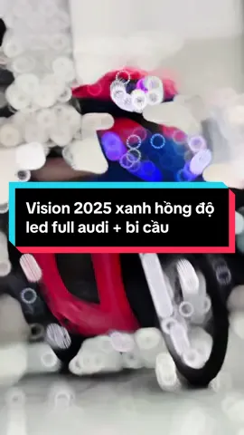 Vision 2025 xanh hồng độ led full audi + bi cầu xinh xắn. Góp 1 🍠 nhận xe về #honda #vision #fyp #xedovietnam #cuchi 