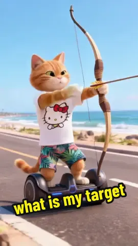 Skateboarder cat aim for motoboat rat #funny #shoot #animation #prank 