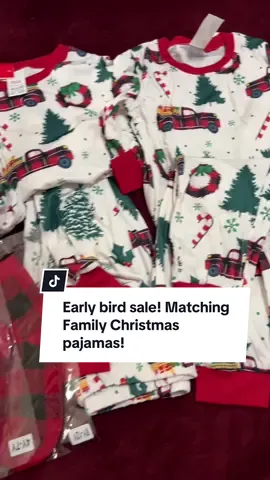 Early bird sale! Grab them before they sell out! These pajamas are so cute and so comfy! Love the free matching socks too! #patpat #christmaspajamas #familymatching #christmas #tiktokshopholidayhaul 