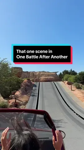 Still thinning about the car chase in #onebattleafteranother. Was on the Cars ride at California Adventure and this part made me think of it. #dca #carsride