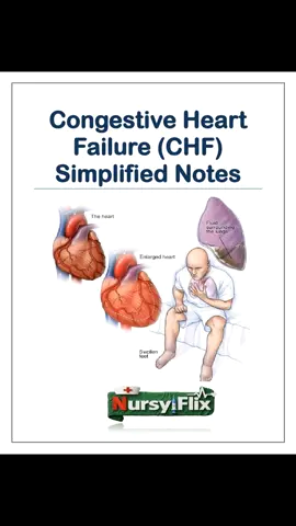 “A tired heart = a struggling body. Know the signs of CHF 🫀💡” #NursyFlix #MedSurg  #congestiveheartfailure #NCLEXPrep #NursingStudents 