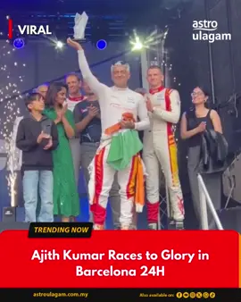 Fourth overall, third in AM class – but a victory in spirit. Ajith Kumar’s crew leaves their mark on the global stage at Barcelona 🏁🔥  #TeamAjithKumarRacing Credits : soul_full_bgm