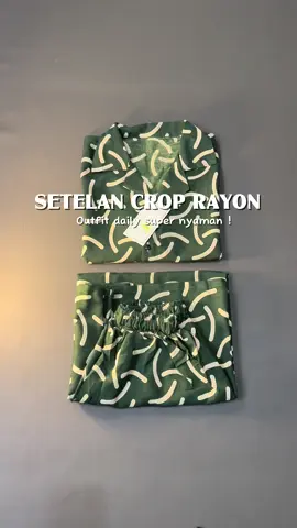 Setelan Crop Rayon ademm dipakai👍 #setelanrayon #setelanwanita #setelancrop #outfitideas #promomakangajian 