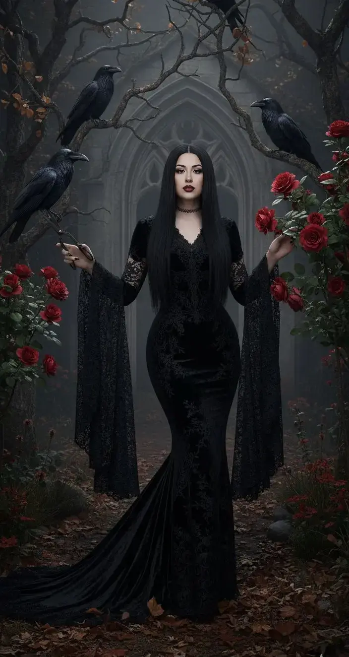 I'm feeling a bit like Mortisha Adams today, embracing my dark side!🖤 I'm channeling those Mortisha vibes and adding my own unique twist, thanks to Gemini. Think elegant black dresses, a hint of mystery, and a dash of intellectual curiosity. This combination makes me feel confident and ready to take on the day, just like the iconic character 🌹. It's all about embracing different aspects of myself and having fun with it! #mortishaadams  #gemini  #darkandmysterious  #feelingmyself #ai 