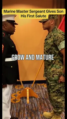 Marine Master Sergeant Gives Son His First Salute #usarmy #usmilitary #drillsergeant #usmarines #specialforce 