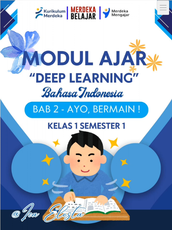 PART 210 - Modul Ajar Deep Learning Bahasa Indonesia Bab 2 (Ayo, bermain) Kelas 1 Semester 1 #semester1 #kurikulummerdeka #modulajar #deeplearning #bahasaindonesia 