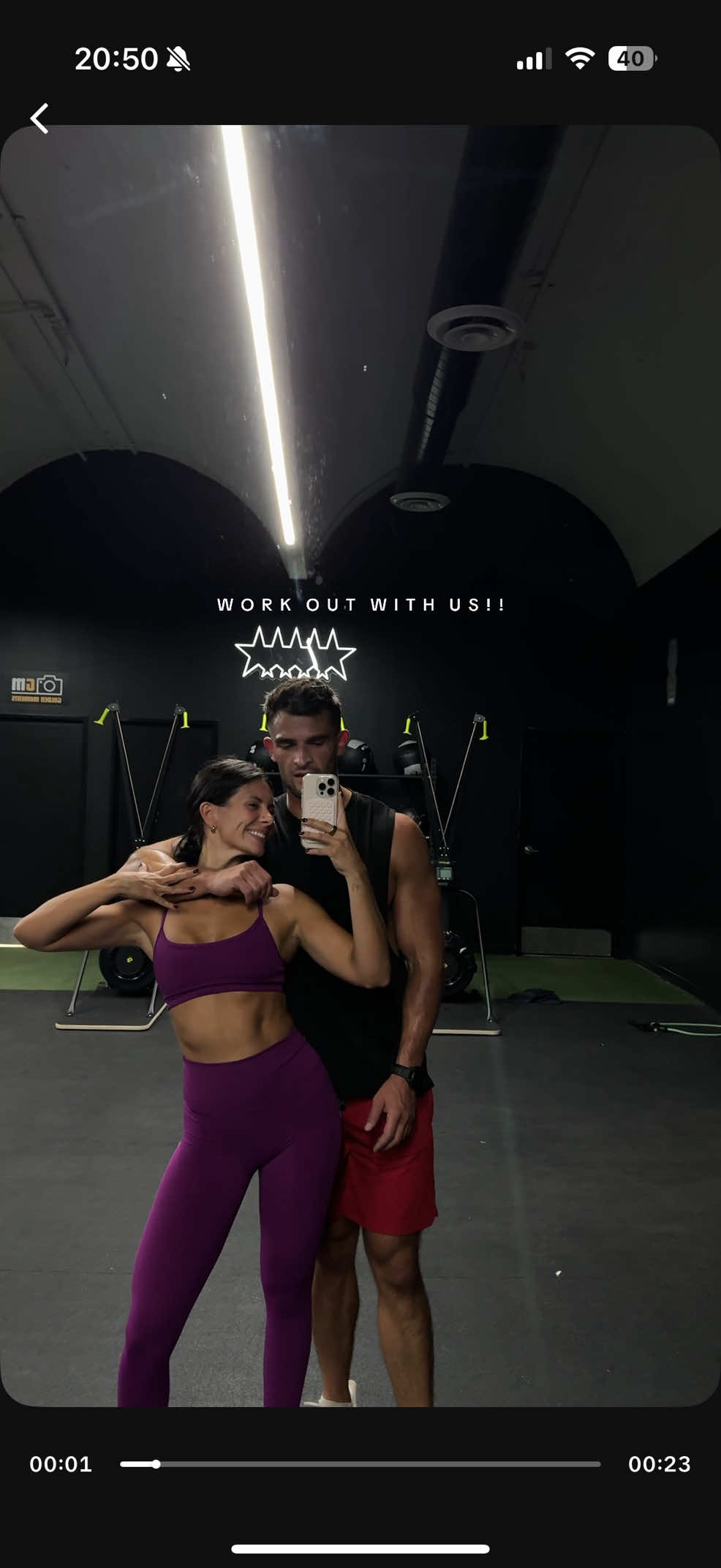 Kellen chose violence on his birthday 🥵🥵 4 rounds -400m run -15 sandbag devil presses -20 wall balls  3 rounds -300m skierg -20 banded rows -20 sandbag walking lunges -1 minute plank  #coupleworkout #workout #creatorsearchinsights #hyroxtraining #partnerworkout 