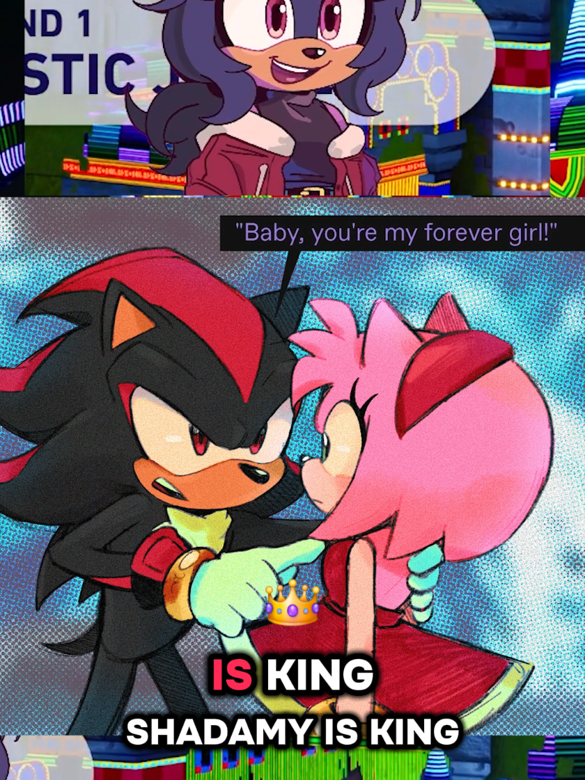 Show of hands, who wouldn't mind a Sonic x Amy x Shadow love triangle in Sonic 4? 🙋‍♀️ #sonshadamy #lovetriangle #shadamy #sonic #sonicracing 