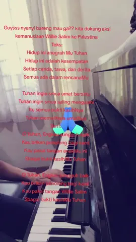 melodi ini tiba-tiba ngusik di kepala terus, jadi saya tumpahin di piano, jadinya kaya begini temanteman.. biarlah buat dukungan aksi kemanusiaan ke Palestina  #dukunganlagu #fyyypppppp #fyppp #beritaviraltiktok 