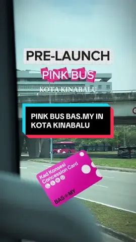 🚍 Pra-Pelancaran BAS.MY Kota Kinabalu & Kad Konsesi MyKonsesi Hari ini melakar langkah awal transformasi pengangkutan awam di Kota Kinabalu dengan pra-pelancaran BAS.MY (Pink Bus). 📌 Fakta Utama: 	•	Kad MyKonsesi percuma untuk warga emas (60+), OKU, pelajar sekolah (7–17 tahun) & pelajar universiti terpilih. 	•	Pendaftaran kad boleh dibuat di kaunter rasmi sekitar Kota Kinabalu. 	•	Pas Bulanan RM30 – perjalanan tanpa had. 	•	48 bas moden berhawa dingin akan beroperasi secara berperingkat, penuh awal tahun depan. Pra-pelancaran ini melambangkan komitmen kerajaan menyediakan pengangkutan awam yang lebih selesa, selamat & inklusif untuk semua. @dapmalaysia @Anthony Loke @Vivian wong shir yee @Chan Foong Hin 陈泓缣 @DAP WANITA @DapTawau @晋哲尽责 @Apa Bah Cerita @MyCommunitynewsSabah @DEMI SABAH @Sabah Info II @Sabah Info  #dapbekerja #dapsabah #dapmalaysia #pakatanharapan #rocketsabah #kerajaanmadani #phoongjinzhe #anthonyloke #anthonylokesiewfook #chanfoonghin #vivianwong #pinkbus #baspink #basmy #mybas #kksentral #kotakinabalu 