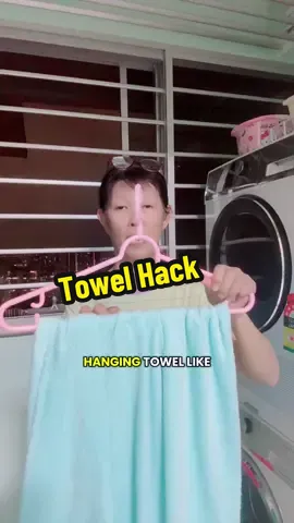By folding the edges over the hanger with space for airflow, your towel dries faster.#house #dry #tip #fast #tiktoksg 