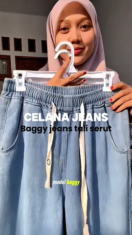 Andalan banget baggy jeans kli ini. Adek jatuh tali bisa diserut. Co sekarang! Thank you #celanabaggyjeans #celanajeans #celanabaggy #loosejeans #celanajeans 