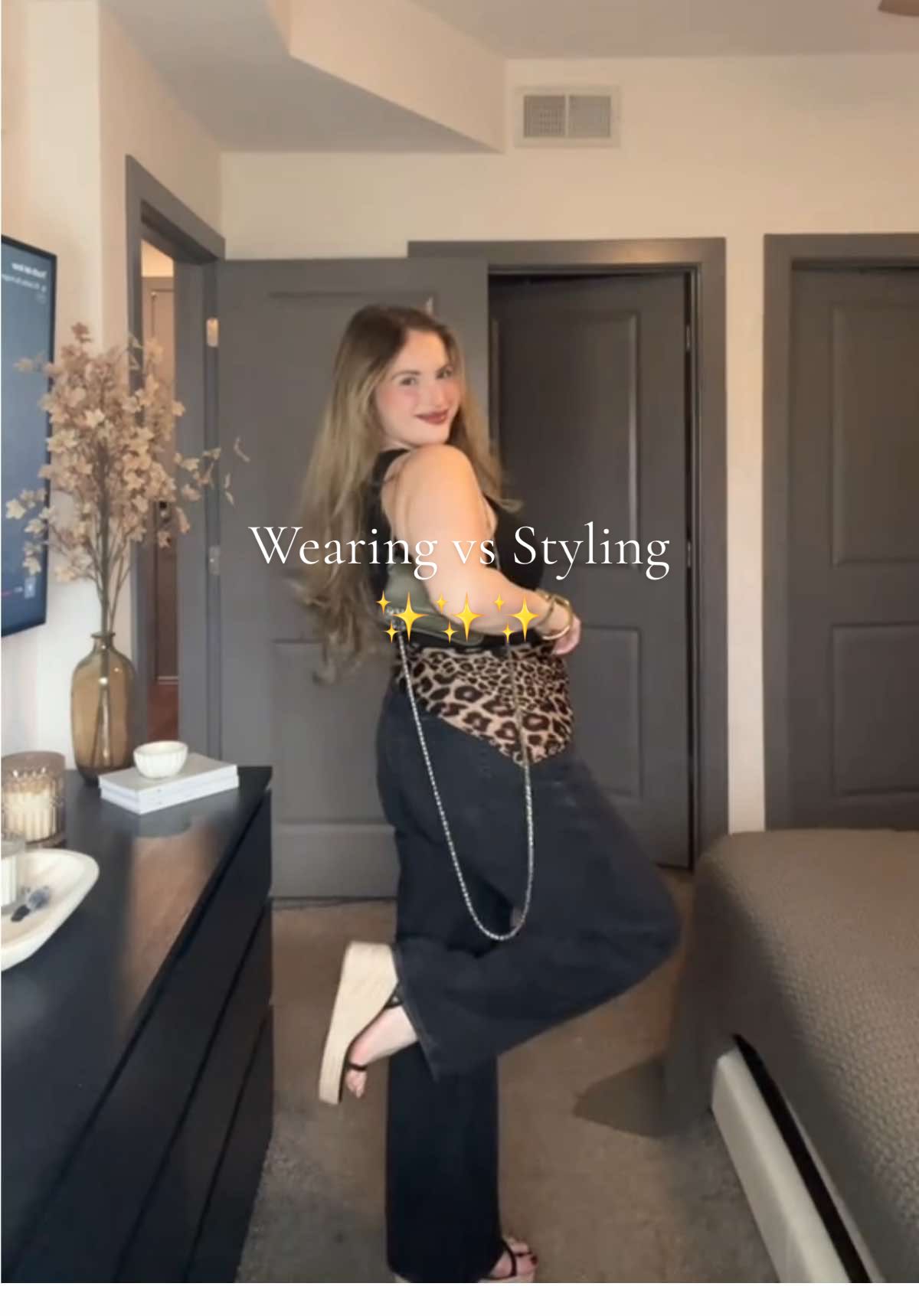 Wearing vs Styling ✨ the accessories always make the outfit  Shoes: @MISS LOLA OFFICIAL  Use my discount code: SPARRAFE for 25% off your order #OOTD #wearingvsstyling #fashiontiktok #outfitinspo #outfitideas 