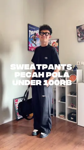 SERIUS INI MAH😭  #sweatpants #celana #baggy #skena #outfit 