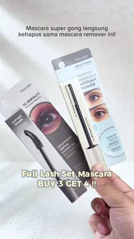 Sekali swipe, mascara super gong pun langsung bye-bye 👋🖤  #MaskaraWardah #MascaraWardahAntiLuntur #MaskaraNoFakeLashes #WaterproofMaskara