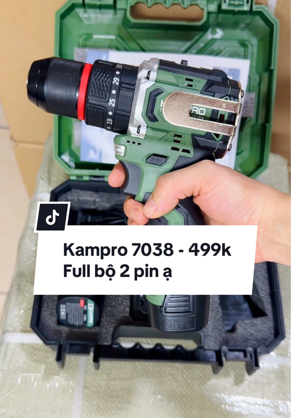 Máy khoan Kampro 7038 k chổi than, 499k miễn ship ạ. #xuhướng #maykhoanpin #maybanvit #maykhoan 