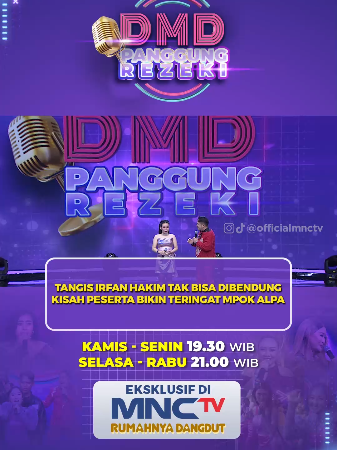 Irfan Hakim menangis karena peserta ini mengingatkan dia dengan Mpok Alpa. Alfatihah... Saksikan #DMDPanggungRezeki tayang Kamis-Senin 19.30 WIB | Selasa-Rabu 21.00 WIB eksklusif hanya di MNCTV Rumahnya Dangdut dan RCTI+