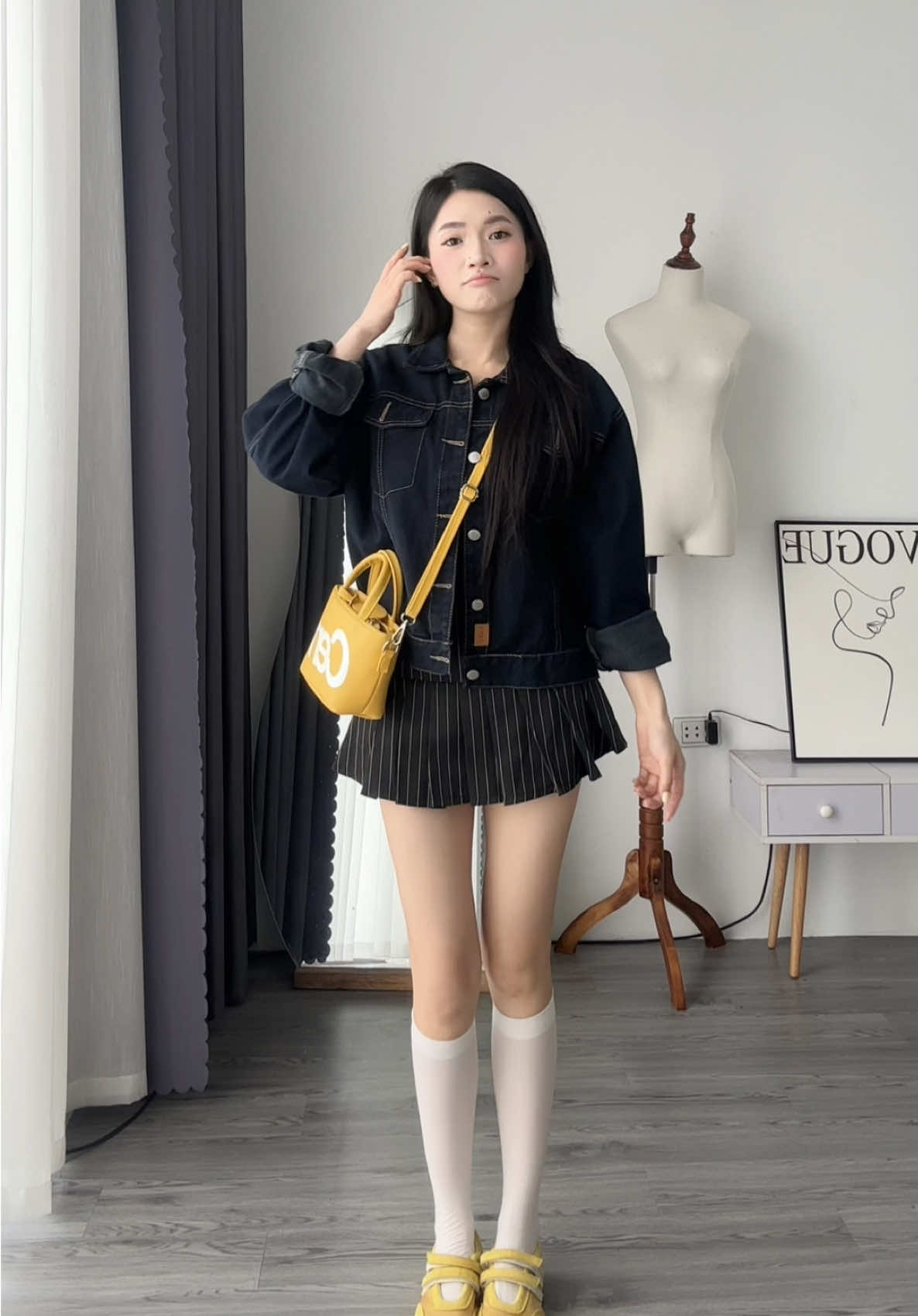 Khoác jean by @GIDI #myoutfit #changmacgi #reviewlamdep #bienhinh 