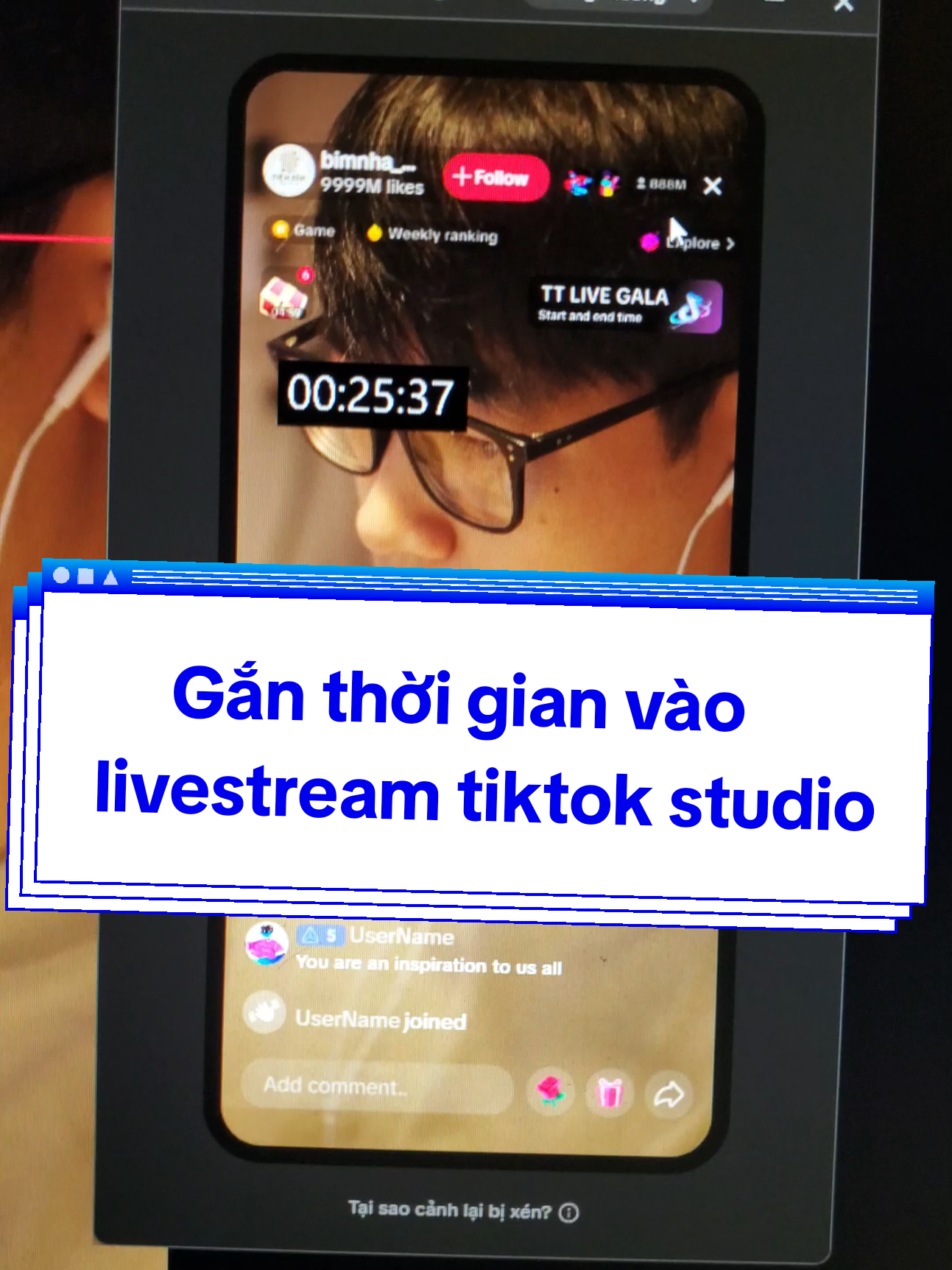 Gắn thời gian vào livestream tiktok studio #contentcreator #hocquayvideo #iacotuan #livestream #affiliate 