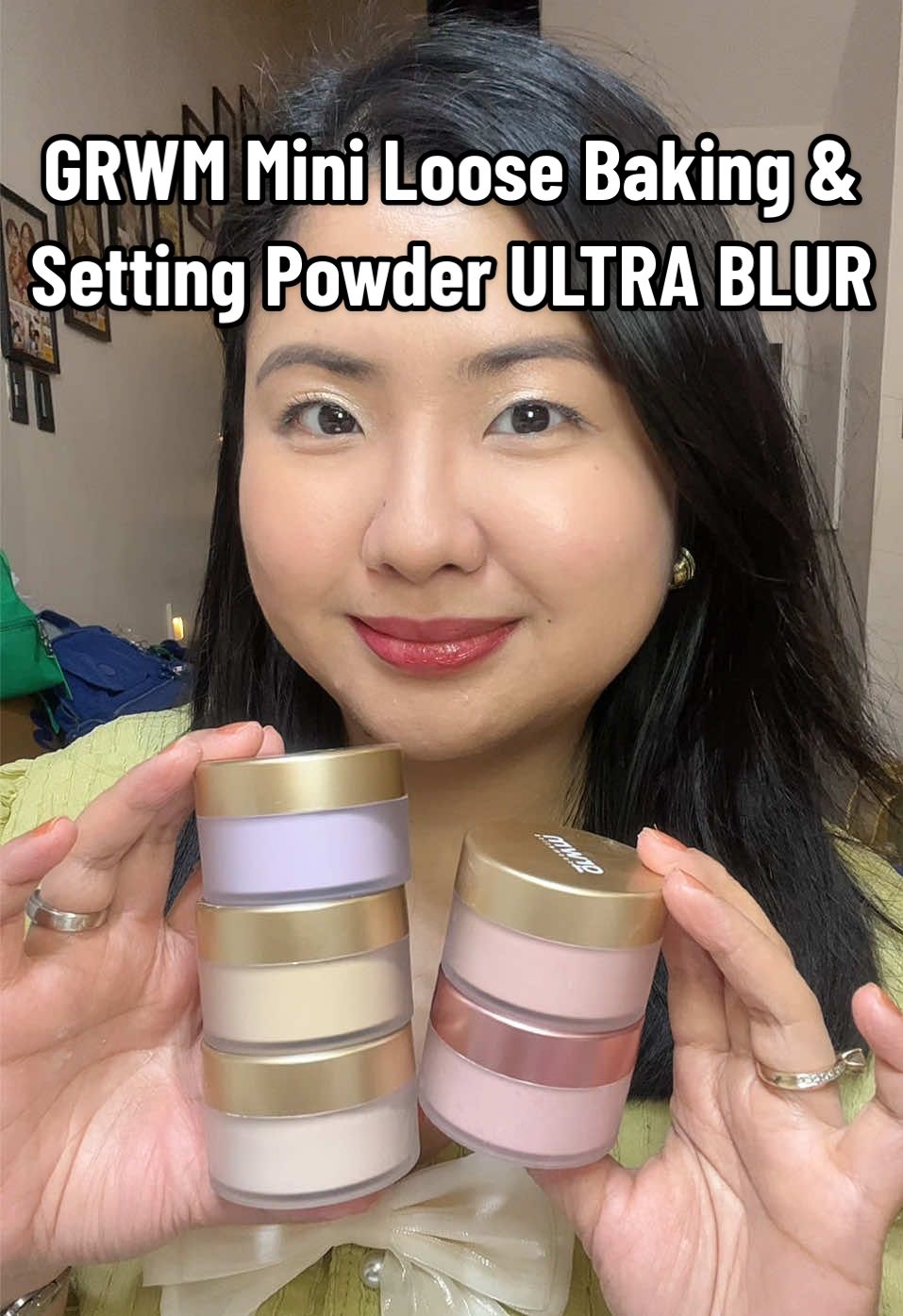 GRWM COSMETICS Mini Loose Baking & Setting Powder ULTRA BLUR @GRWM Cosmetics @Mae Layug #fyp #grwmcosmetics #loosepowder #settingpowder 💜