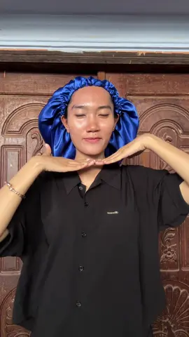 ប្រេីតែhair bonnet មួយសក់រួញបាន2ថ្ងៃចាស៎💜 #hairbonnet #hairaccessories #haircurl #SmallBusiness #benefit 