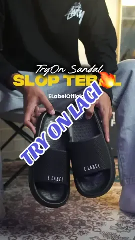 Try On lagi sendal kece dari ELabel🔥🔥 #elabelofficial #gajiansale #rekomendasisandal #sendalmurah #sendalslop 