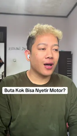 Begini cara aku nyetir motor walaupun aku seorang tunanetra  #fyp #fypシ゚viral #lewatberandafyp #tunanetra 