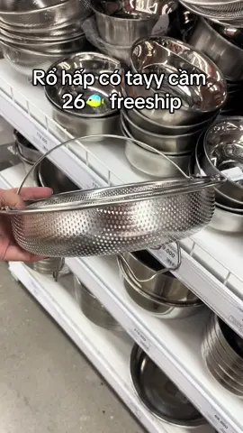 Rổ Hấp Bằng Thép Không Gỉ Đa chức năng có tay cầm cho nhà bếpp #xuhuong #tiepthilienket #dodungtienich 