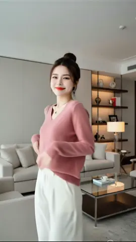 Áo len nữ cổ tym dài tay len diệt kim  #aolennu #aolencotimnuhanquoc #thoitrangnu #changshopxinh66 