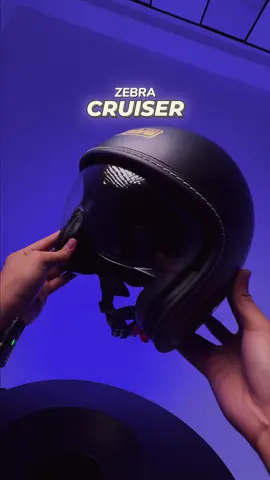 ZEBRA Cruiser Mono Color Half Face Single Visor Motorcycle Helmet #zebrahelmet #funtasticpayday #funtasticpaydaysale #classichelmet #zebracruiser 
