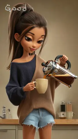 So… how do YOU survive Monday mornings? 😂 Here’s my hack—good morning, world! ☕✨ ✨ Wanna learn how to create videos like this too? Check my bio and grab my course that teaches you how to make dancing characters with AI! 💃🤖” #goodmorning #coffeetiktok #dancer #aidance #aiart 