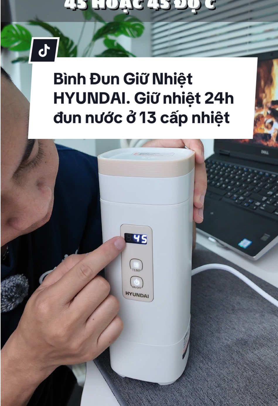Bình Đun Giữ Nhiệt HYUNDAI. Giữ nhiệt 24h, đun nước ở 13 cấp nhiệt độ. Nhỏ gọn tiện mang đi. #ducbocdo #binhdungiunhiet #binhdunnuocphasua #binhdunnuocgiunhiet #binhdunnuocmini 