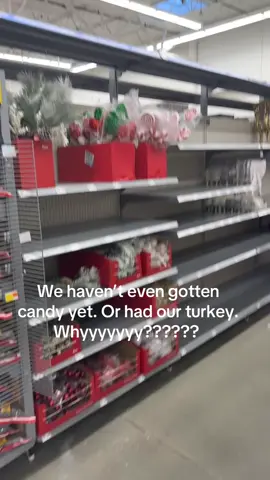 Seems like this crap pops up earlier and earlier EVERY FREAKING YEAR!!!!!!!!!! #walmart #christmas #halloween #thanksgiving 