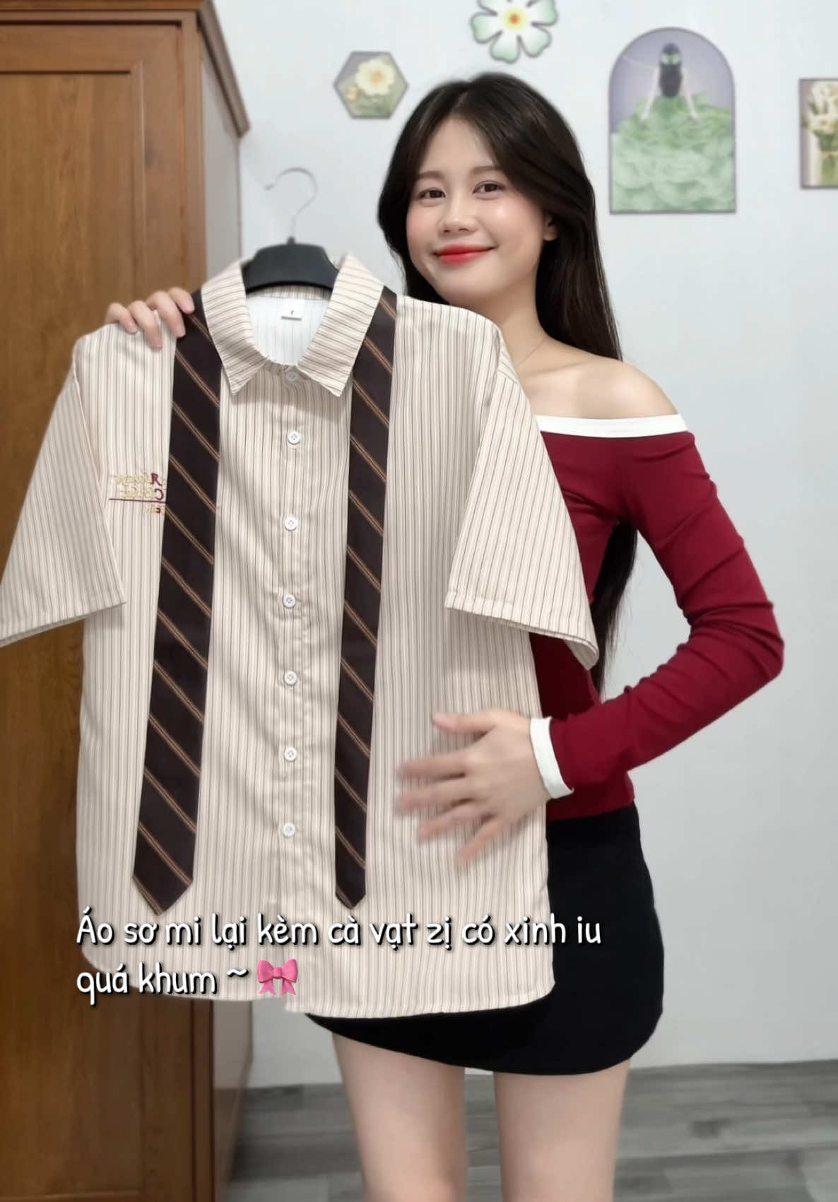 Áo sơ mi xinh 🎀 #aosomi #aosomitayngan #aosomixinh #thoitrangnu 