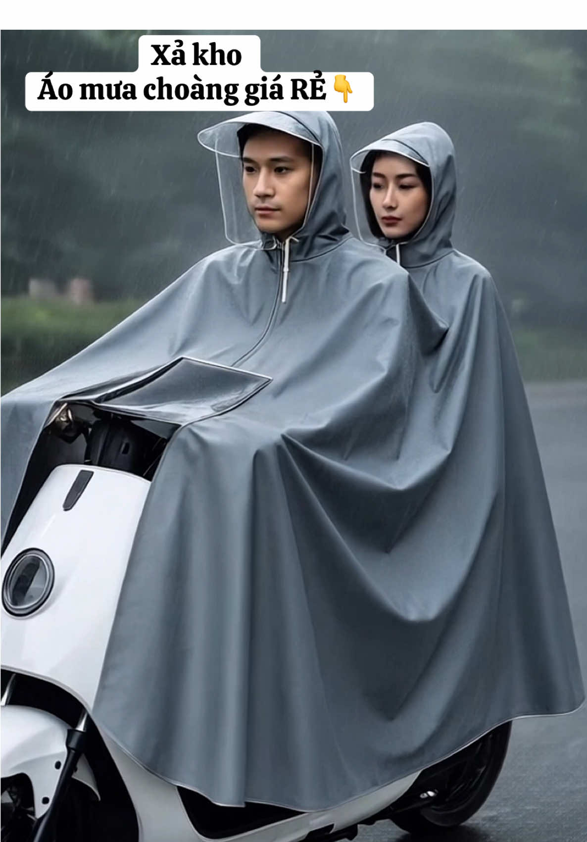 Xả kho áo mưa choàng kín 1 đầu và 2 đầu giá rẻ chất liệu PVC cao cấp có kính chắn #aomuachoang #aomua #dodungtienich #xuhuong #thinhhanh 