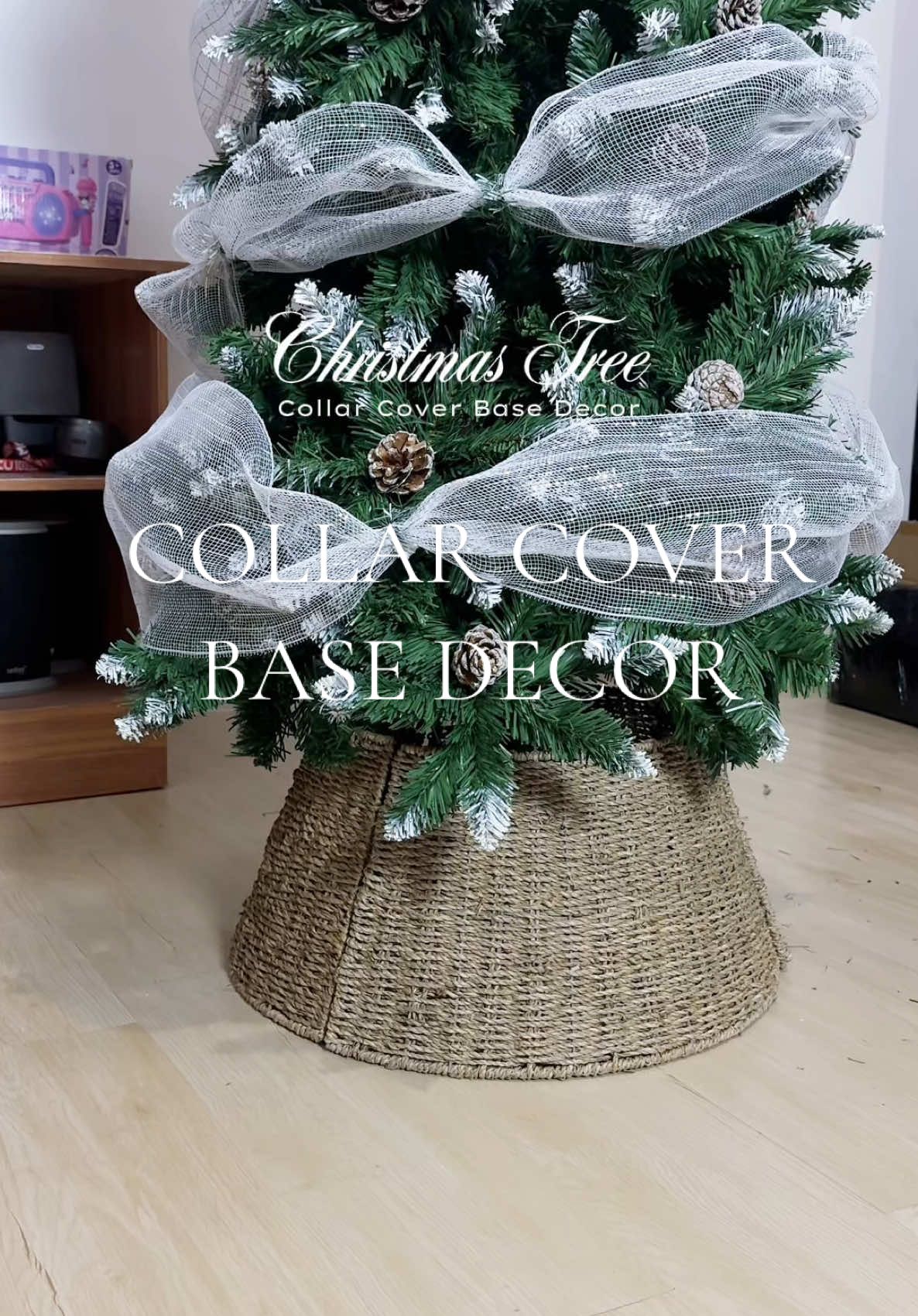 ang lakas maka ibang bansa ng christmas tree namin with collar base decor😍#christmas #christmasbasket #basedecor #christmasdecor #fyp 