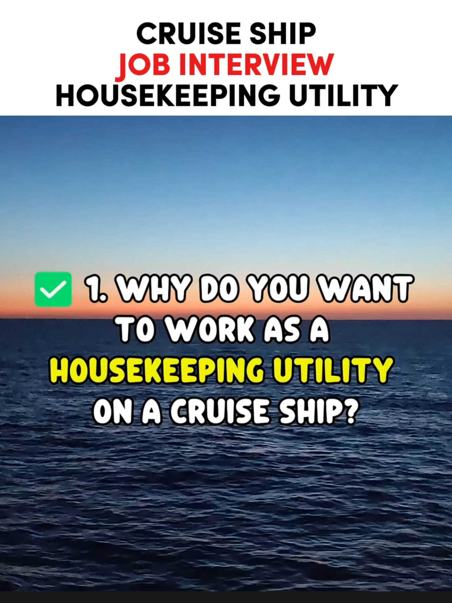 Natawagan ka na ba para sa iyong initial job interview bilang Housekeeping Utility? Ready ka na ba? Eto ang ilang halimbawa ng mga tanong at posibleng sagot na maaari mong makaharap sa interviewer. Tara, mag-practice tayo para mas handa ka at mas malaki ang chance mong makapasa sa interview! Rinell Banda Founder, Buhay Sa Cruise Ship #buhaysacruiseship #marinoph #marinongpilipino #marineinsights #cruiseshipjobs #housekeepingutility #seafarersupport #jobinterviewtips #seafarersjourney #seamanlife #cruiselife